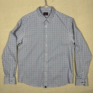 UNTUCKit Durif WF Slim Fit Blue Check Long Sleeve Button Up Shirt Men's Large